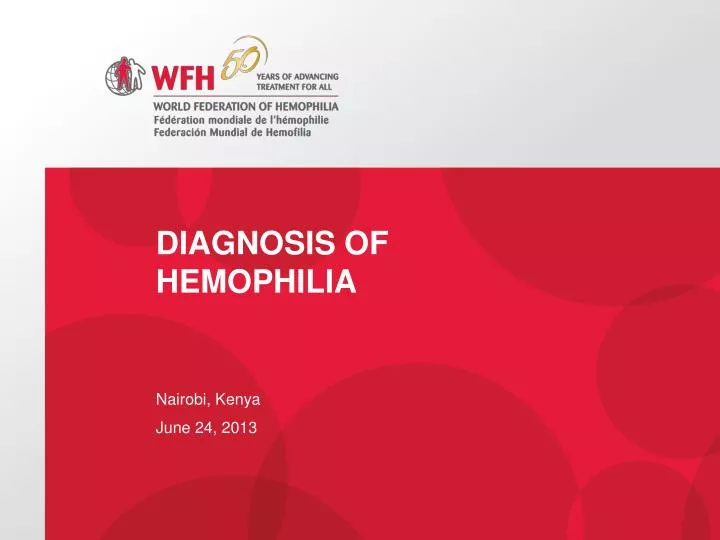 diagnosis of hemophilia