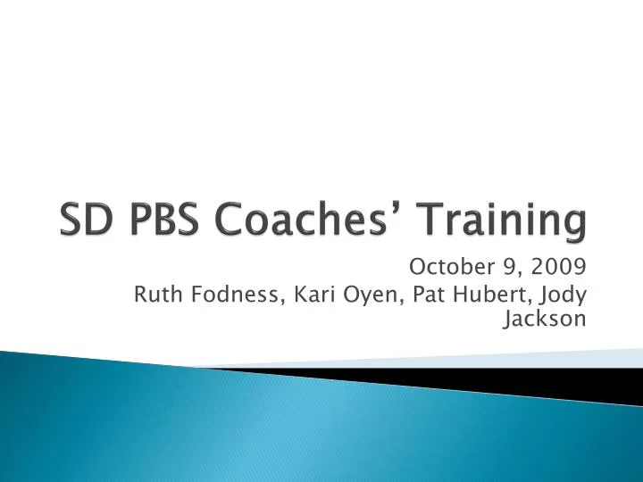 sd pbs coaches training