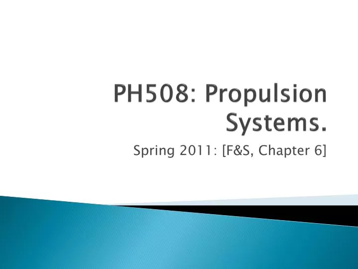 ph508 propulsion systems