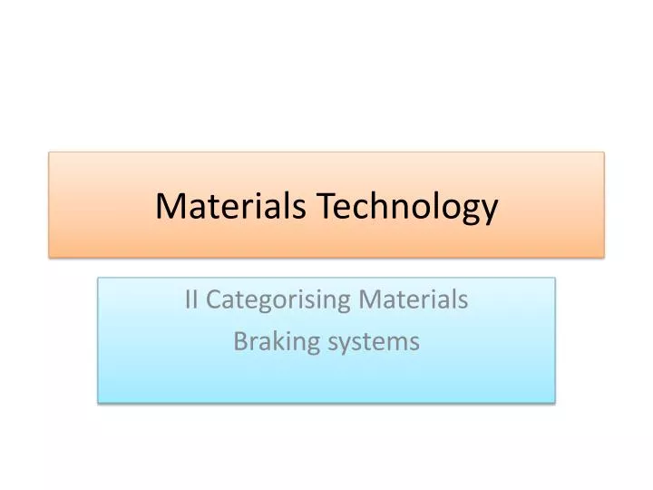 materials technology