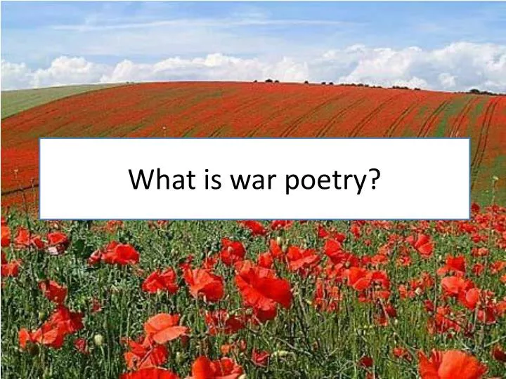 what is war poetry