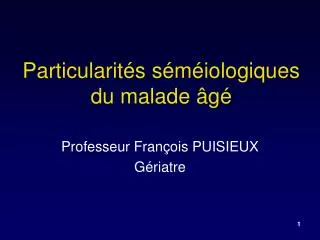 particularit s s m iologiques du malade g