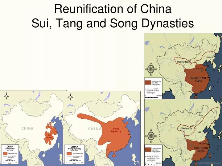 reunification of china sui tang and song dynasties