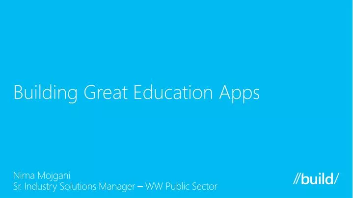 building great education apps