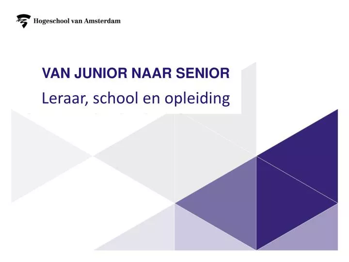 van junior naar senior