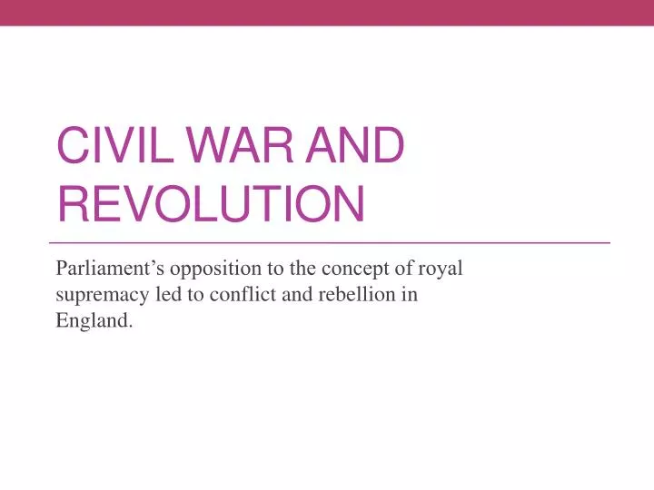 civil war and revolution