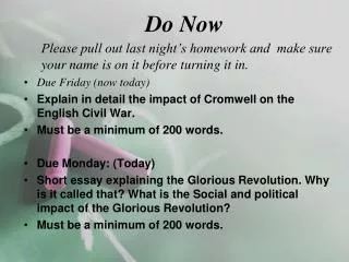 do now