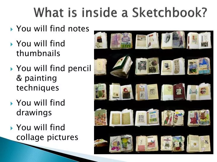 what is inside a sketchbook
