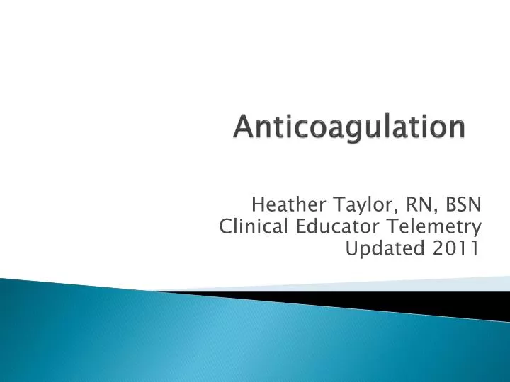 anticoagulation