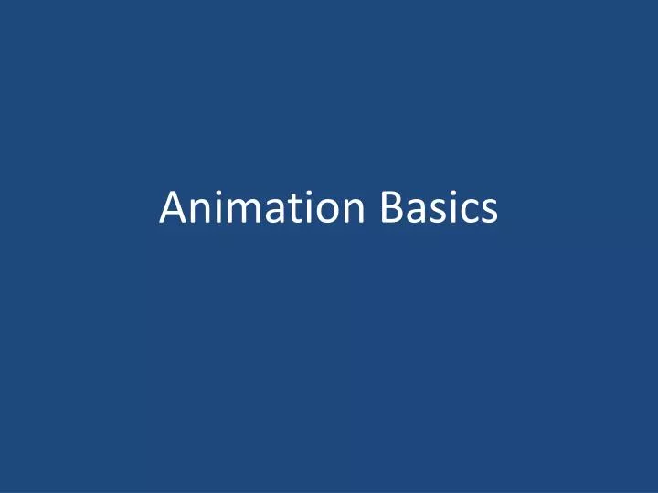 animation basics