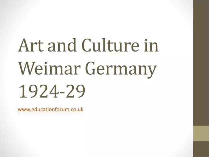 art and culture in weimar germany 1924 29