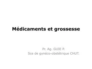 m dicaments et grossesse