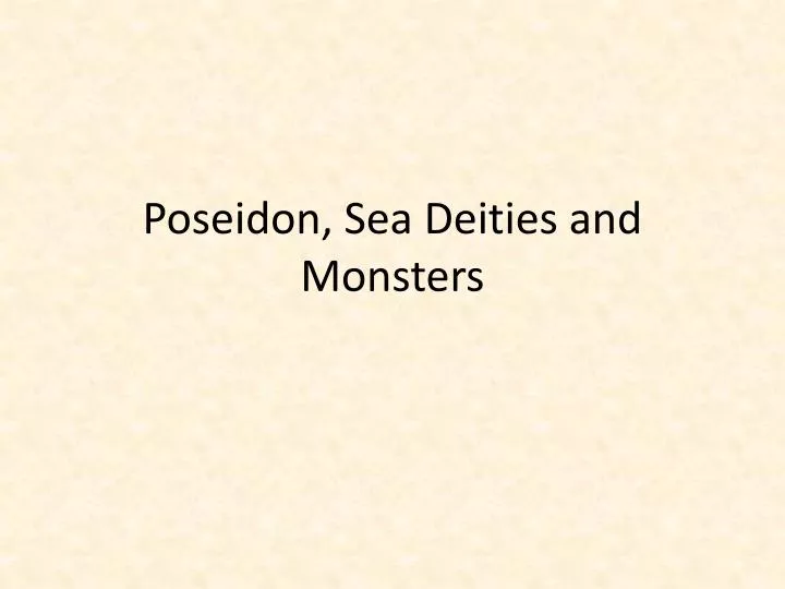 poseidon sea deities and monsters
