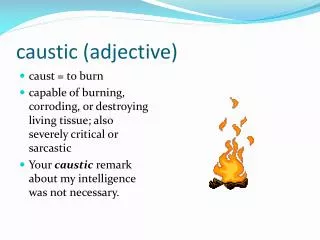 c austic (adjective)
