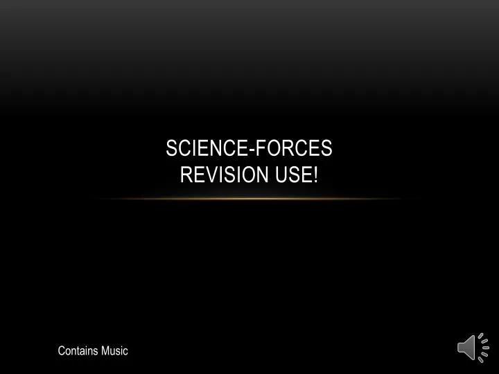 science forces revision use