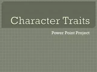 character traits