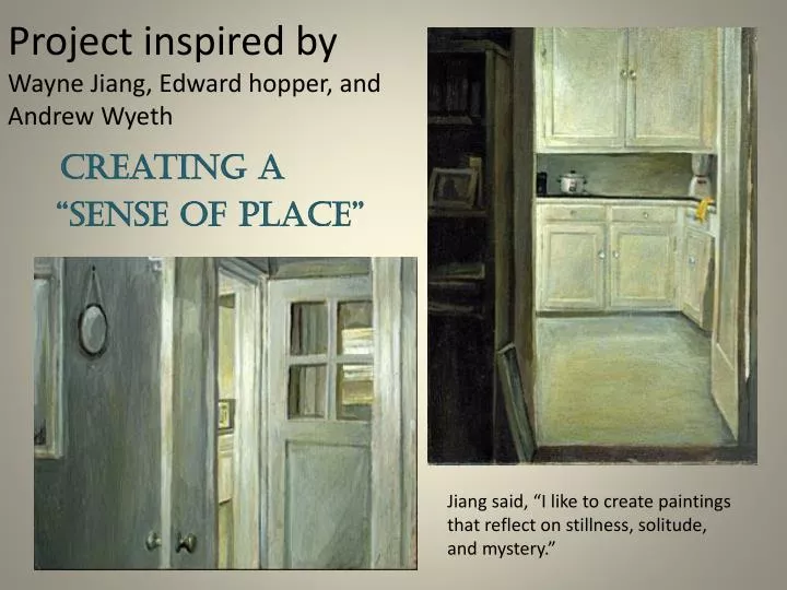 project inspired by wayne jiang edward hopper and a ndrew wyeth