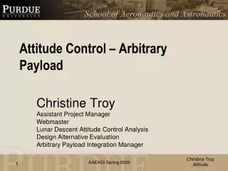 Attitude Control – Arbitrary Payload