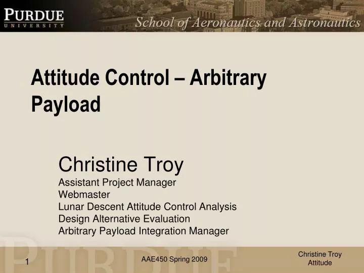 attitude control arbitrary payload
