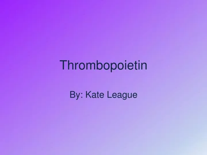 thrombopoietin