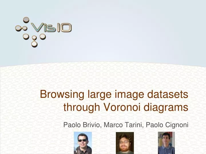 browsing large image datasets through voronoi diagrams