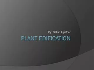 Plant Edification