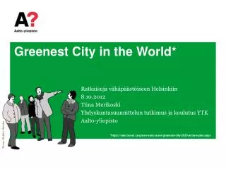 greenest city in the world