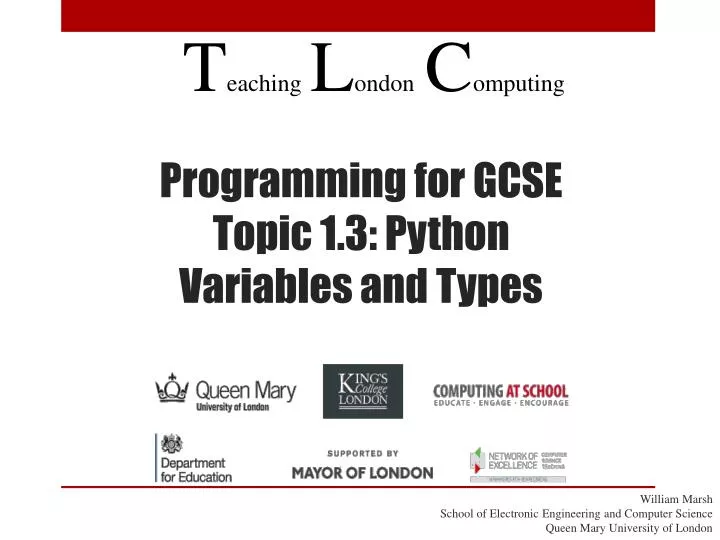 programming for gcse topic 1 3 python variables and types