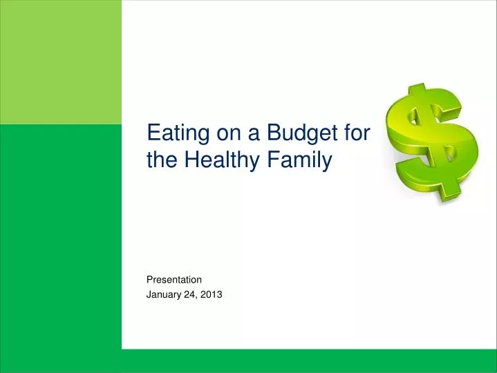 eating on a budget for the healthy family