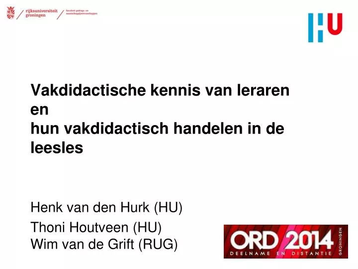 vakdidactische kennis van leraren en hun vakdidactisch handelen in de leesles