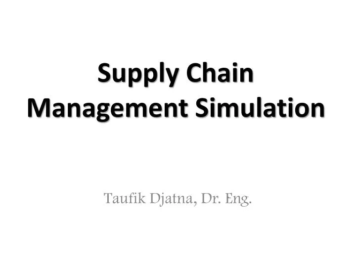 supply chain management simulation