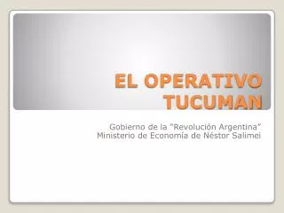 el operativo tucuman