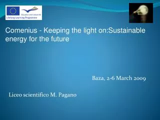Baza, 2-6 March 2009 Liceo scientifico M. Pagano