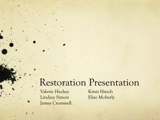 Restoration Presentation