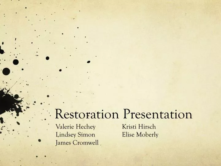 restoration presentation