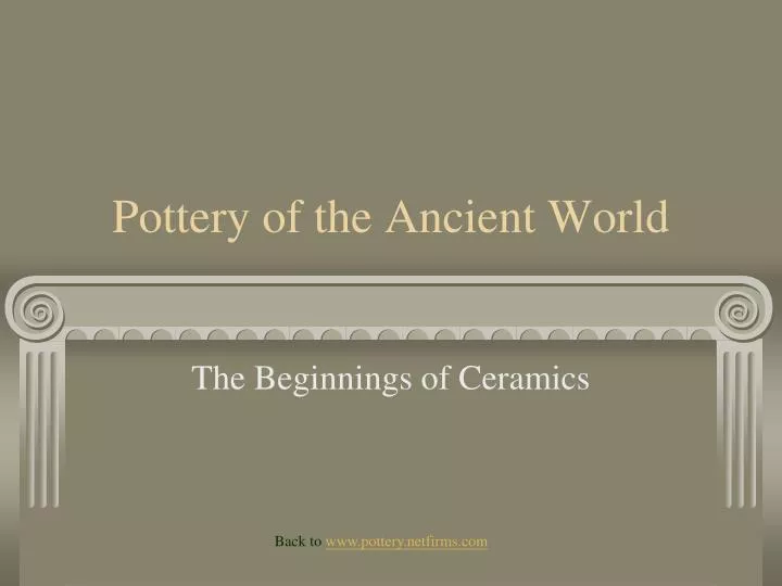 pottery of the ancient world