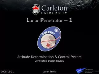 Attitude Determination &amp; Control System Conceptual Design Review