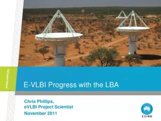 E-VLBI Progress with the LBA