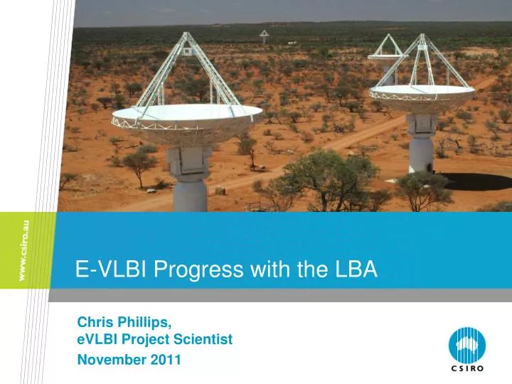 e vlbi progress with the lba