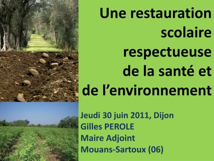 une restauration scolaire respectueuse de la sant et de l environnement