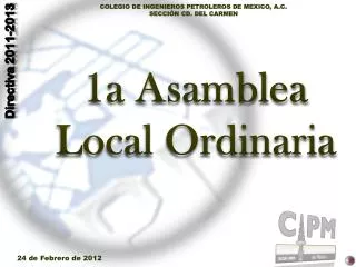 1a asamblea local ordinaria