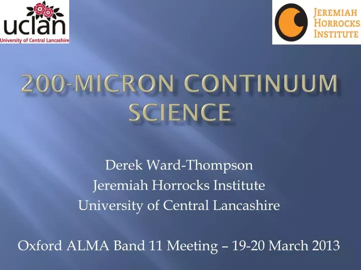 200 micron continuum science