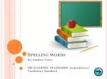 Spelling Words - slide 1