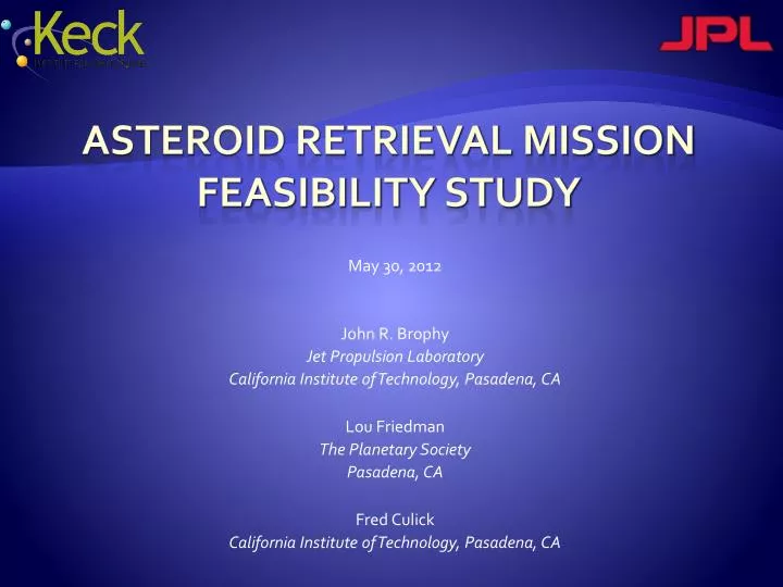asteroid retrieval mission feasibility study
