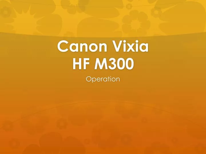 canon vixia hf m300