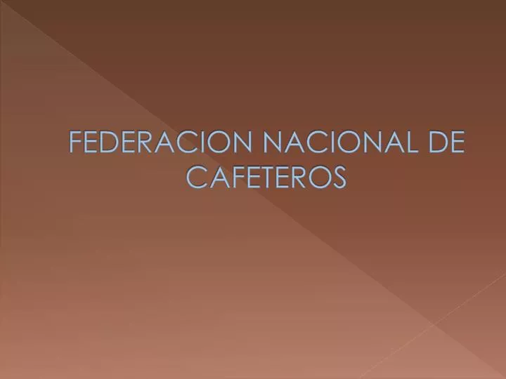 federacion nacional de cafeteros