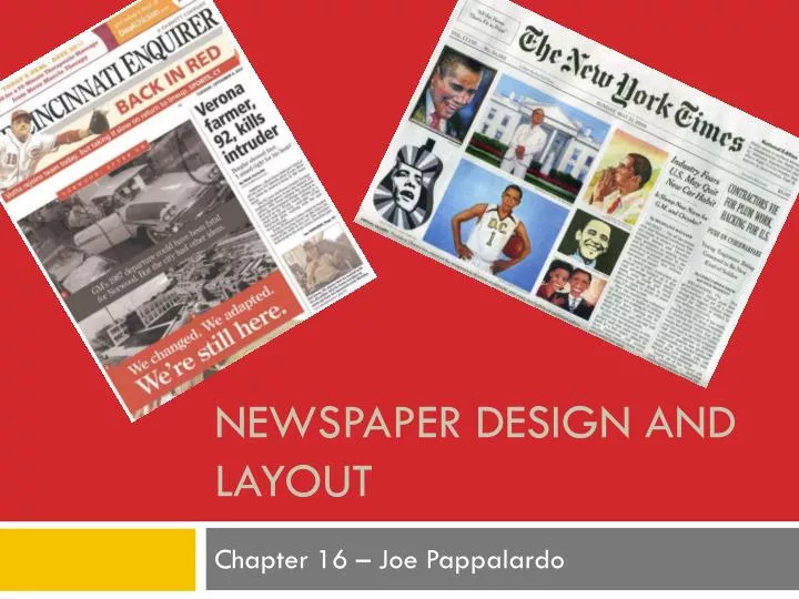 newspaper design and layout