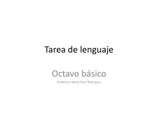 tarea de lenguaje