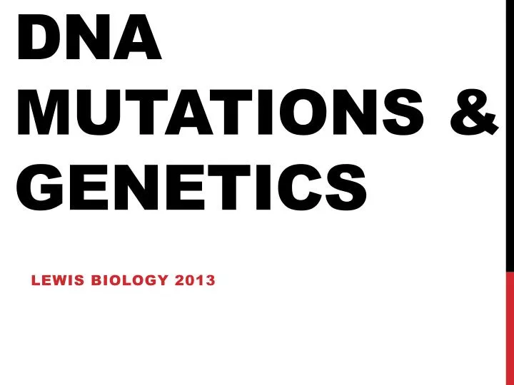 dna mutations genetics