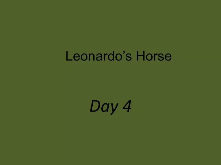 leonardo s horse